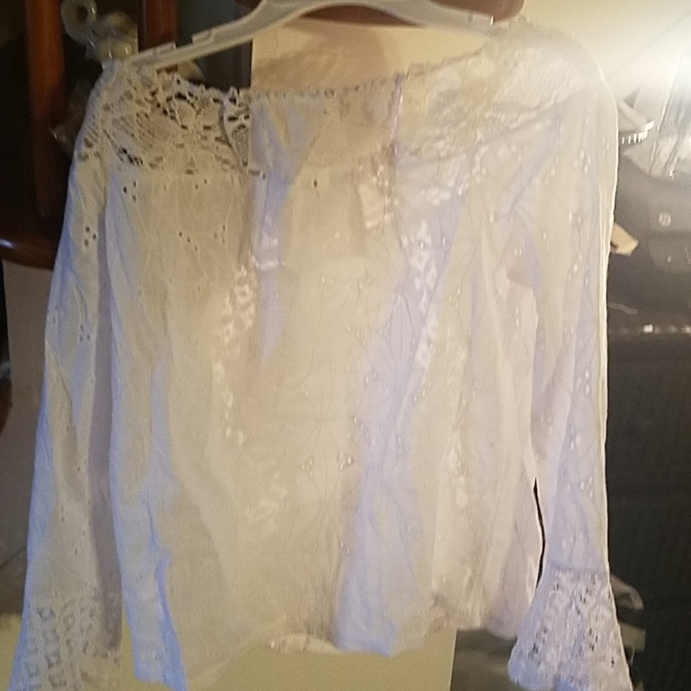 White eyelet blouse